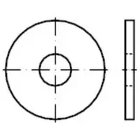 Industrial Quality Supplies DIN 440 Scheibe für Holzbau, Edelstahl