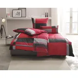 MY HOME Bettwäsche NINA, in verschiedenen Qualitäten, Linon, 2 teilig, in den Größen: 135x200 oder 155x220 cm rot