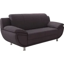 2-Sitzer TRENDMANUFAKTUR "Rondo II, zeitlos und bequem", braun (rosybraun), B:178cm H:85cm T:94cm, Struktur (100% Polyester), Sofas, wahlweise mit komfortablem Federkern, mit extra breiten Armlehnen