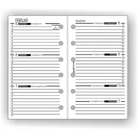 Bind Kalendereinlagen 2602, Medium, 1 Woche / 2 Seiten DIN A6