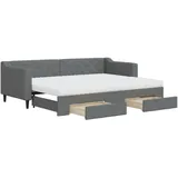 vidaXL Tagesbett 80 x 200 cm Dunkelgrau