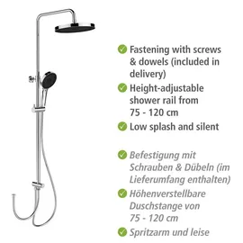 Wenko Duschsystem Softwater Chrom 75-120 cm