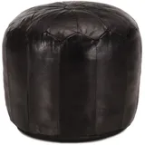 vidaXL Pouf 40 x 35 cm Echtes Ziegenleder