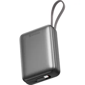 Swissten 20000 mAh mit integriertem USB-C und Lightning Kabel space silber