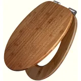 Banjado WC Sitz Bambus Holz Mit Gravur Toilettendeckel Mit Absenkautomatik Klodeckel WC-Sitz Soft Close Mit Motiv All Things Are Possible