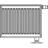 Kermi Profil-V Ventilheizkörper 600 x 400 mm Typ 11 weiß rechts