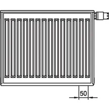 Kermi Profil-V Ventilheizkörper 600 x 400 mm Typ 11 weiß rechts