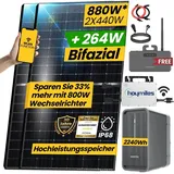 EPP.Solar 880W/800W Balkonkraftwerk mit Speicher 2,24 kWh Marstek B2500-D Speicher mit Hoymiles HMS 800W WIFI Wechselrichter Smart Mini Anlage