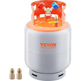 Vevor Kältemittel Rückgewinnungsbehälter 13,61kg 27,6bar Wiederverwendbarer Zylindertank Φ 250 x 390mm Kältemittel-Rückgewinnungsbehälter Orange Kältemittel-Rückgewinnungsbehälter aus HP295 Stahl