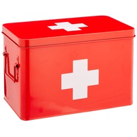 Zeller 18116 Medizinbox, Metall, rot, ca. 32 x 19,5