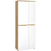 Vito CLYDE Aktenschrank 75 x 38 x 197 cm Braun/Weiß