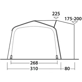 Outwell Jonesville 440SA Flex Busvorzelt 310 x 540 cm Grün