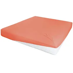 Jersey-Elastan Boxspringlaken , orange , Baumwollmischgewebe , Maße (cm): B: 190 H: 28 T: 28