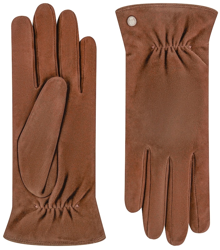 ROECKL Handschuhe Straßburg Damen Veloursleder Saddlebrown
