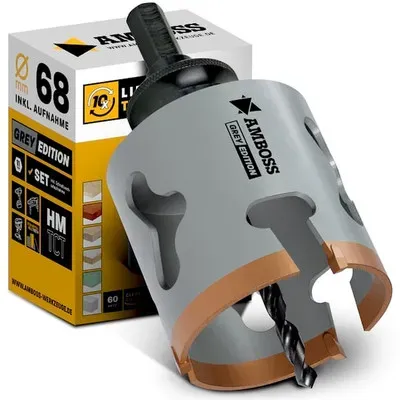 1x  HM Lochsäge 68 mm-(inkl. 6 kant Standardaufnahme) | Amboss HM Lochsägen