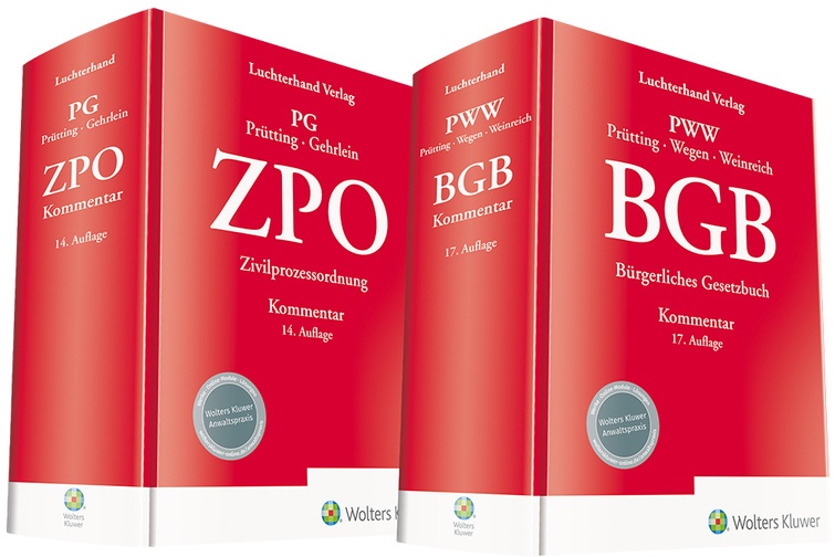 Bundle Bgb Kommentar 17. Auflage Und Zpo Kommentar 14. Auflage - Gerd Weinreich, Markus Gehrlein, Gebunden