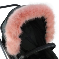 For-Your-Little-One aFHACWBC-P116 - Pram Fur Hood Trim kompatibel On Bebe Confort, Pink
