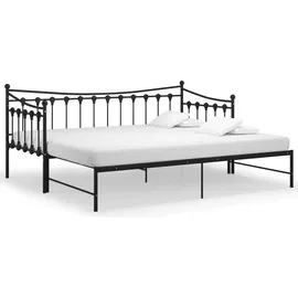 vidaXL Ausziehsofa 90 x 200 cm Schwarz