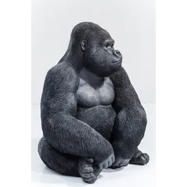 Kare DESIGN Deko-Figur Gorilla XL Polyresin Schwarz