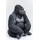 Kare DESIGN Deko-Figur Gorilla XL Polyresin Schwarz