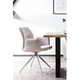 SalesFever Armlehnstuhl mit silbernem Edelstahlgestell« | grau