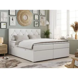 MKS Boxspringbett 140 x 200 cm H3 Weiß