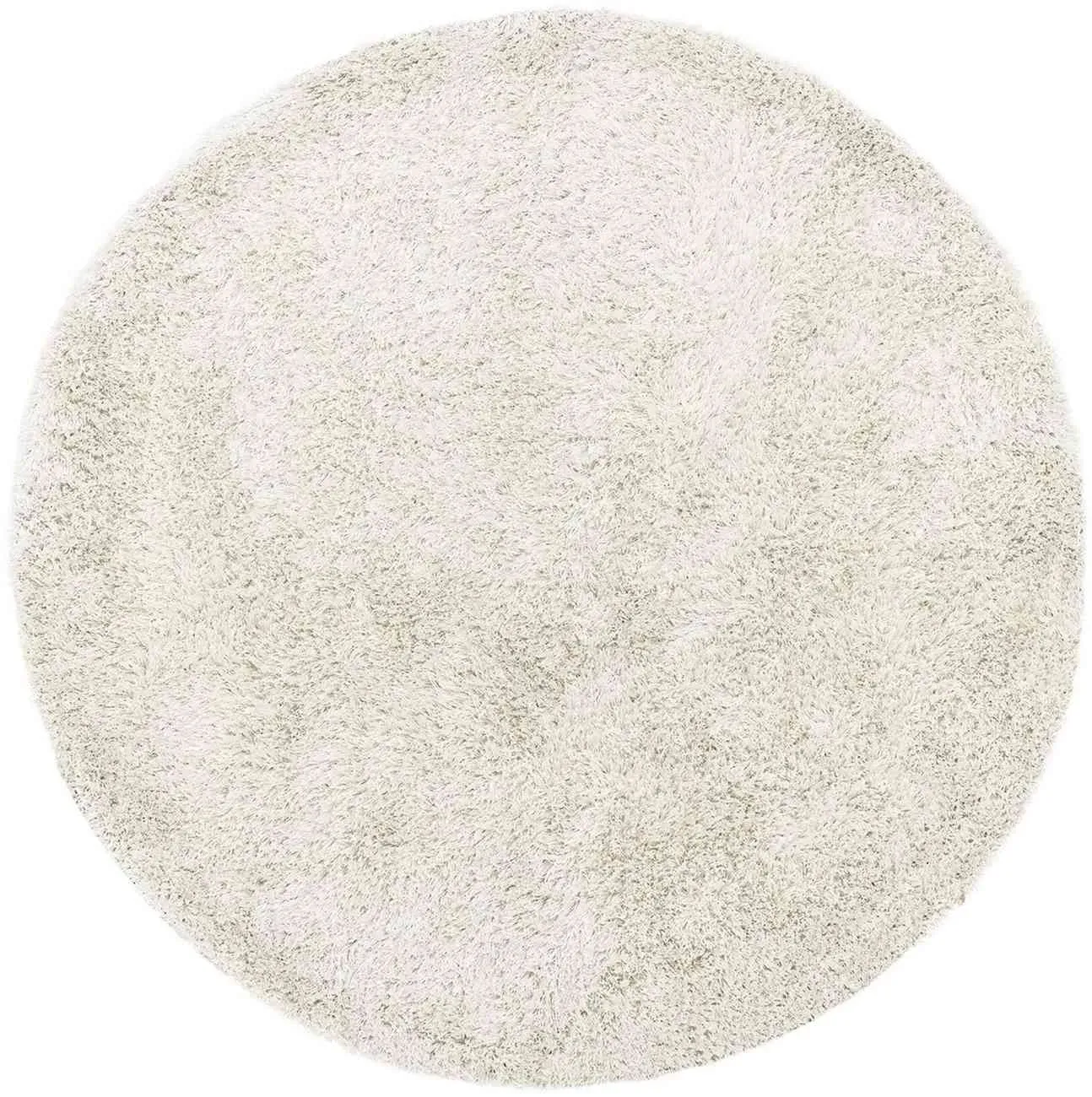 Teppich Crown aus Stoff, modern rund, Ivory Beige, Ø 200 cm, weiche Qualität für Dein Zuhause