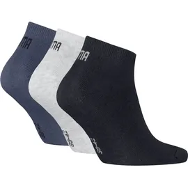 Puma Sneakersocken 3er Pack Blau/Grau 47-49