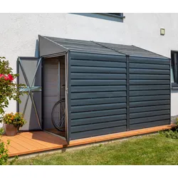 Gerätehaus SPACEMAKER, grau, Stahlblech, Gerätehäuser, Metall