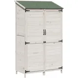 vidaXL Gartenhaus 106,5 x 56 x 176 cm weiß