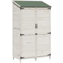 vidaXL Gartenhaus 106,5 x 56 x 176 cm weiß
