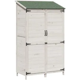 vidaXL Gartenhaus 106,5 x 56 x 176 cm weiß