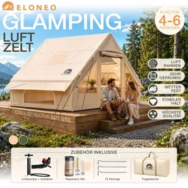 eloneo aufblasbares Zelt 4-6 Personen Beige