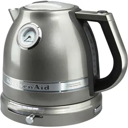 KITCHENAID Wasserkocher "5KEK1522EMS MEDALLION-SILBER", silber (medallion, silber), B:26,3cm H:21,8cm T:21cm, Wasserkocher