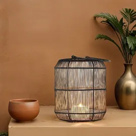 Marrakesch Orient & Mediterran Interior Skandinavische Deko Windlicht Teelichthalter Kerzenhalter Stello Schwarz Gross