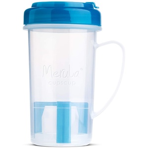 Merula Cupscup Mikrowellen-Dampfreinigungsbecher für Menstruationstassen, Transparent-blau