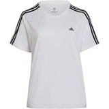 adidas Adidas, Loungewear Essentials Slim 3-Stripes, T-Shirt, Weiß Schwarz, 2X, Frau