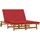 vidaXL Doppel-Sonnenliege 200 x 150 x 30 cm Rot