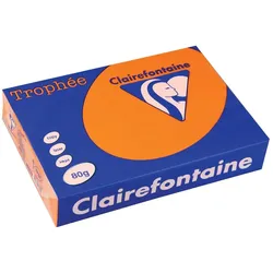 Clairefontaine Kopierpapier Trophee, DIN A4, 80 g/qm, orange, für Laser- und Inkjetdrucker, FSC zertifiziert