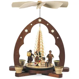 Müller Erzgebirge Pyramide Erzgebirgsfiguren Spitzbogen nat 25x15x30cm