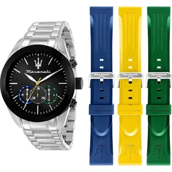 Maserati Uhren-Set inkl. Wechselarmband Edelstahl blau Herren 