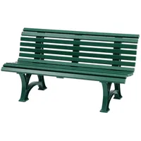 Proregal Gartenbank Grün, Kunststoff 150x80x64 cm, Gartenmöbel, Gartenbänke