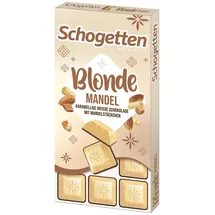 Schogetten Blonde Mandel I 100 g Tafel I praktisch einzeln portioniert