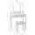 vidaXL vidaXL, Schminktisch-set mit Hocker Weiß 80x69x141cm Paulowniaholz