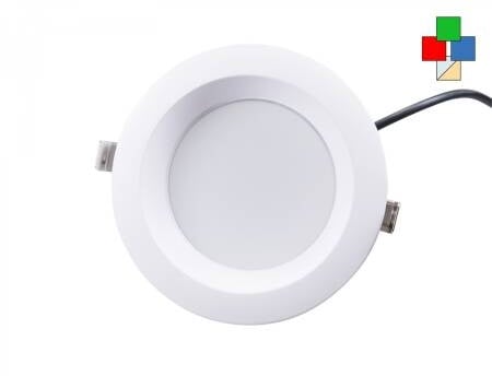 LED Einbaustrahler rund 14,5cm 18W 630lm RGBW dualweiß 24V DC Einbaustrahler EEK G [A-G]