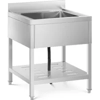 Royal Catering Spültisch - 1 Becken - Edelstahl -