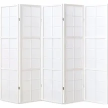 Homestyle4u Paravent Shoji in Weiß 220x175 cm 439