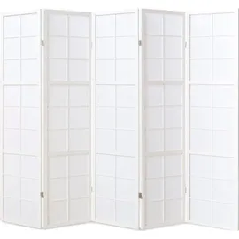 Homestyle4u Paravent Shoji in Weiß 220x175 cm 439