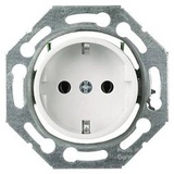 Elso 225024 Steckdoseneinsatz für Zentralplatte 45Grad 16A reinweiss