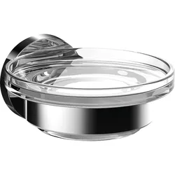 Seifenschale round (Ausführung: Seifenhalter emco round chrom Glasteil satiniert)